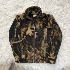 Boys XXS Columbia Camouflage Fleece Jacket